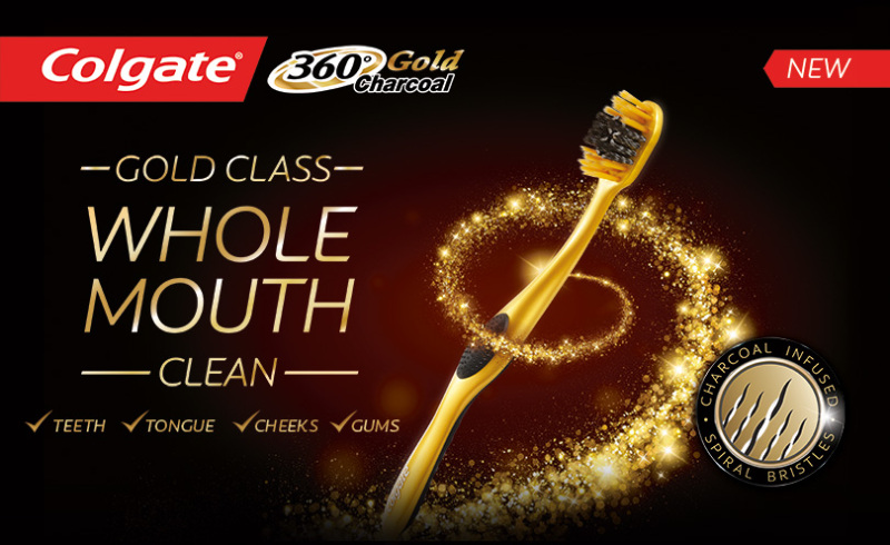 Colgate 360 Charcoal Gold toothbrush