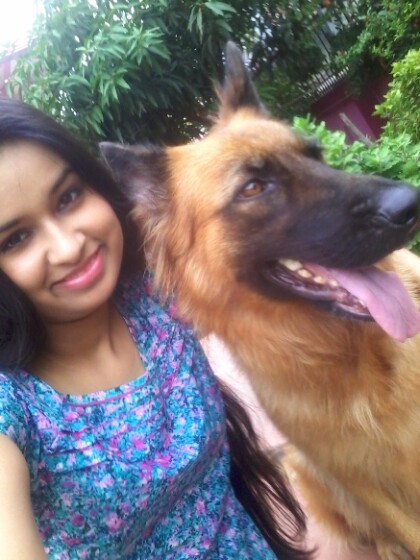 together with pet dog