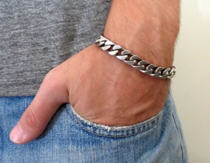 silver bracelets men
